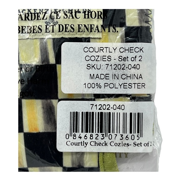 New MACKENZIE-CHILDS Courtly Check Cozies Set of 2 - Picture 5 of 5